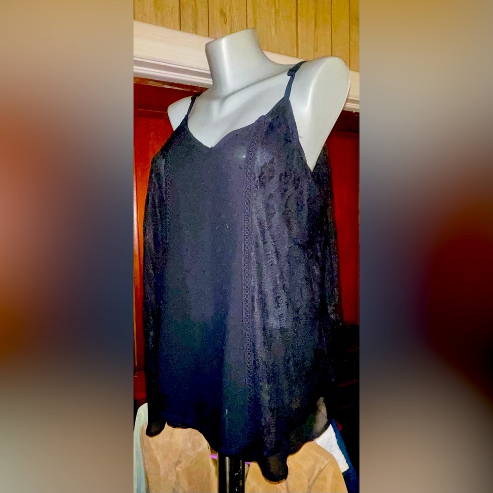 Torrid Sheer Black Cami. Size 0